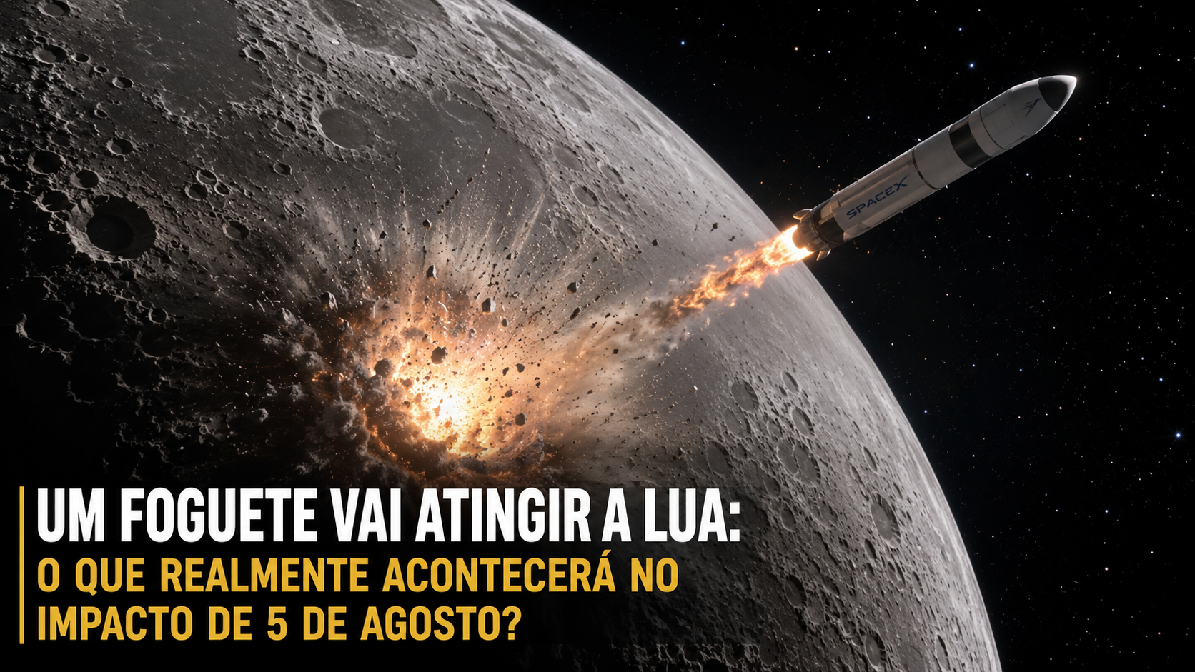 Um foguete vai atingir a Lua: o que realmente acontecerá no impacto de 5 de agosto?